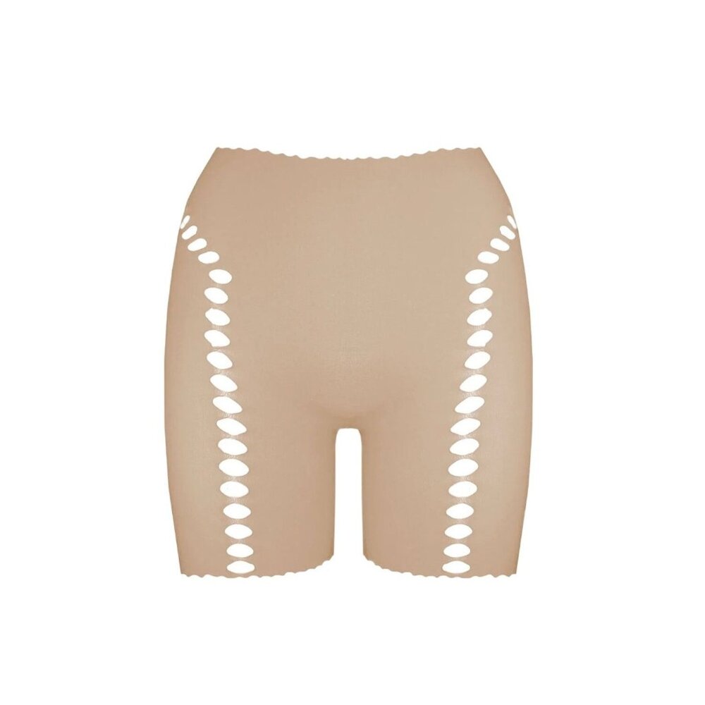 Poster Girl Brianna Biker Short in Taupe